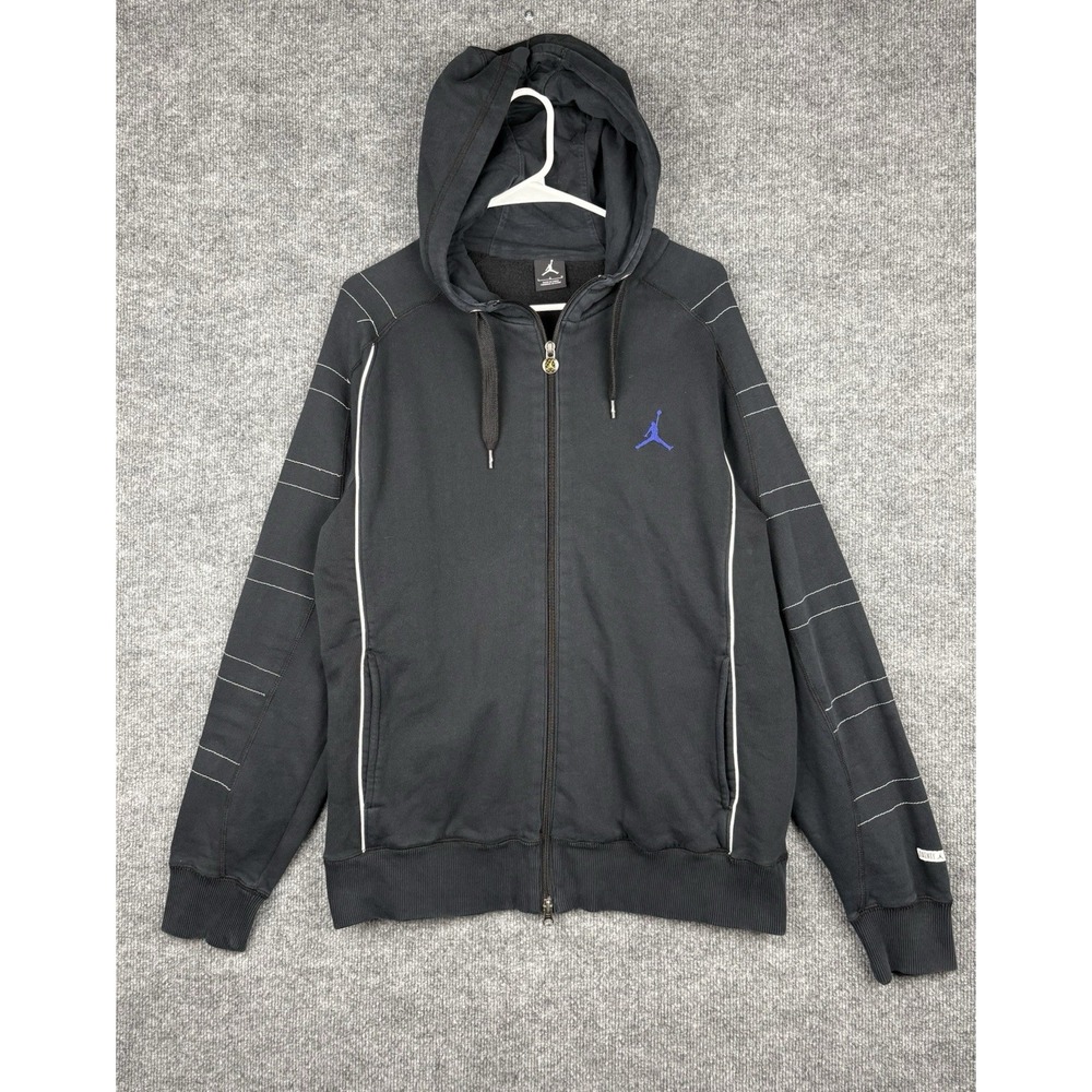 Nike Air Jordan Twenty3 Hoodie Mens Large Black Blue Full Zip 437312-010